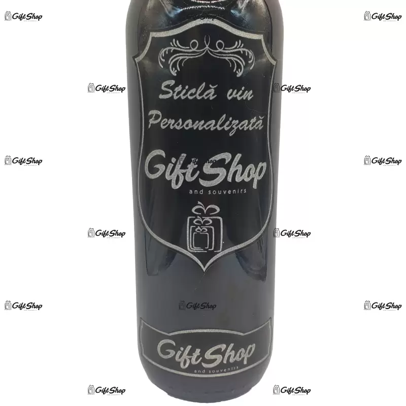 Eticheta metalica negru scris gri deschis, model palos, vin rosu cabernet sauvignon, demisec, 750ml, 13.5% alcool